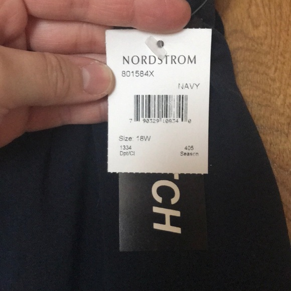 Smooth petite navy dress pants - Picture 4 of 7